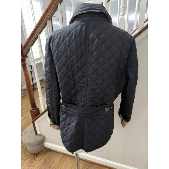 Women Burberry Brit Quilted Jacket Copford Navy Size Large - Picture 4 of 8